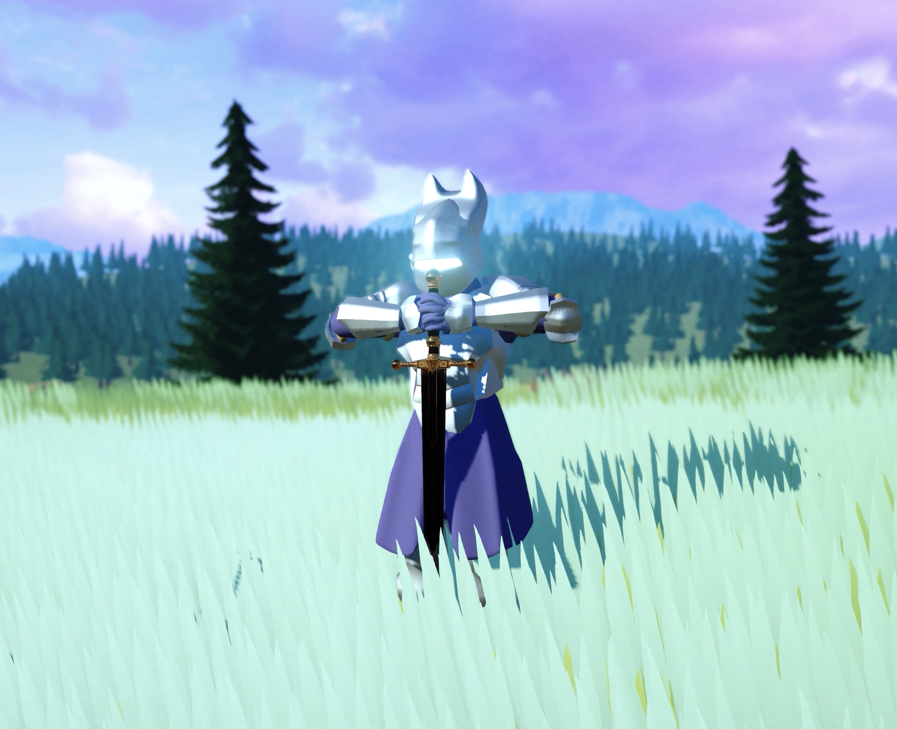 Modelo Knight vista 01 para corto animado