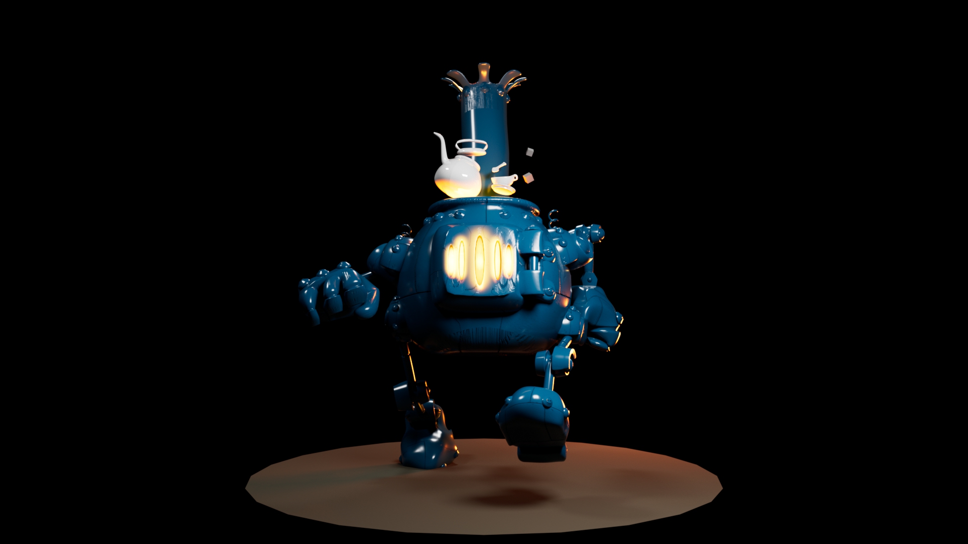 Secuencia de renders del modelado Robot Antg
