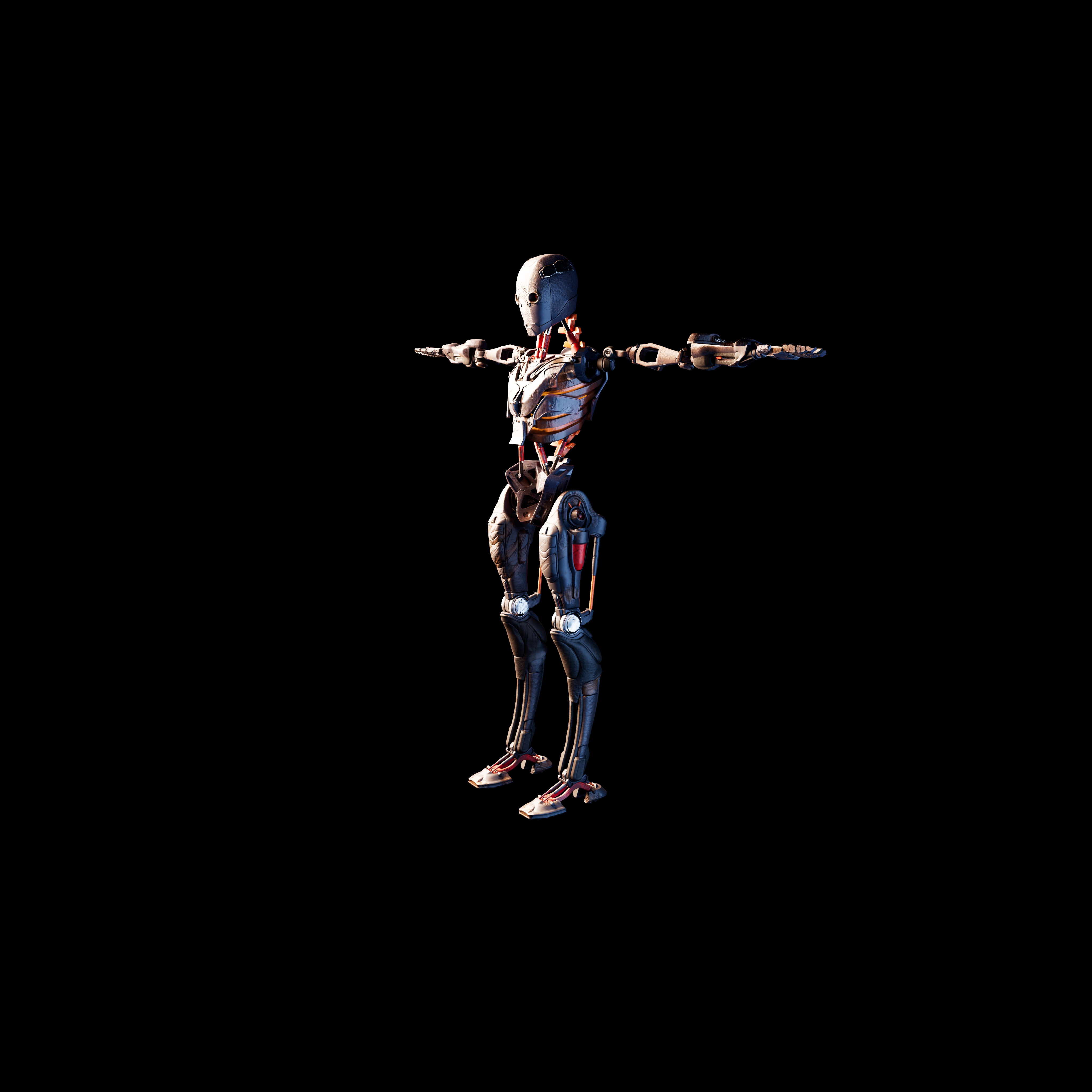 Render de texturizado para robot